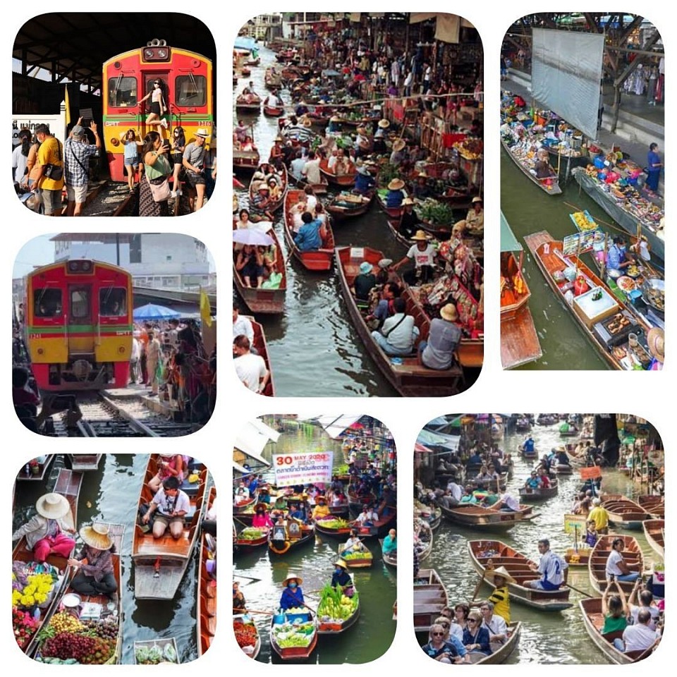 ตลาดน้ำดำเนินสะดวก (Dumneun Floating market )